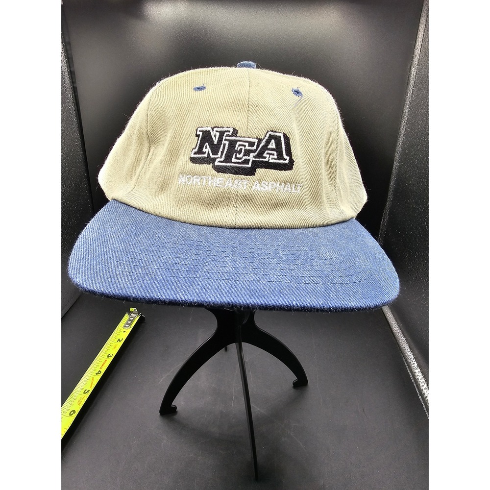 Nissun Cap NEA Northeast Asphalt Hat Tan Blue Two Tone Adjustable Strapback